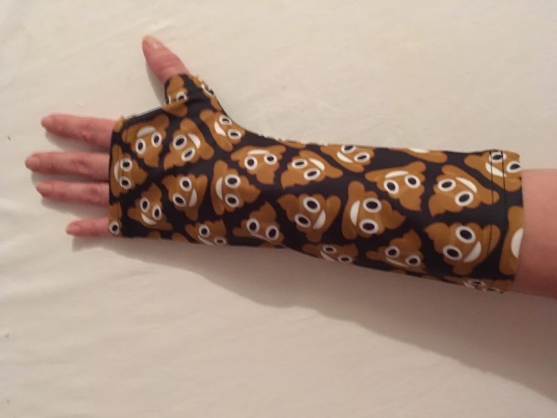 Emjoi Poo arm cast cover from Supersleeves Arm cast covers
